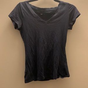 Navy v-neck shirt